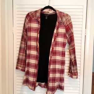 Hem & Thread. 2 tone long plaid flannel